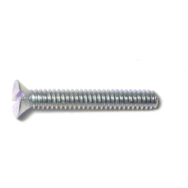 Midwest Fastener #6-32 x 1 in Slotted Flat Machine Screw, Zinc Plated Steel, 48 PK 61984 - main